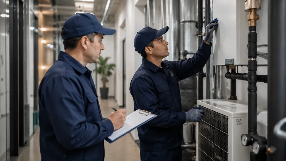 Técnico de FEGHADAL realizando instalaciones eléctricas en una empresa